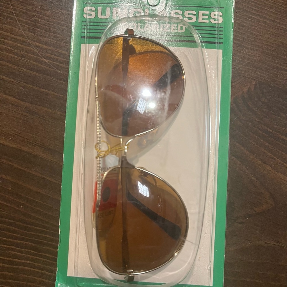 Aviator Sunglasses with Amber Brown Lenses